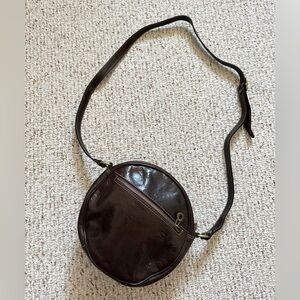 Vintage Italian leather crossbody bag